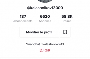 Vends tiktok 8m vue 58.8k j’aime et 6625 abod